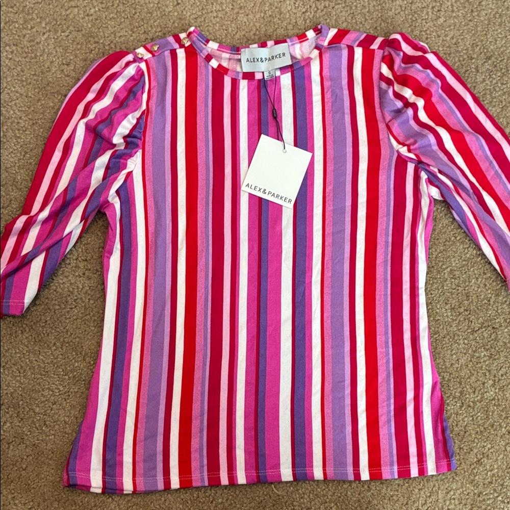 Alex Parker Women's Multicolor Striped Blouse
